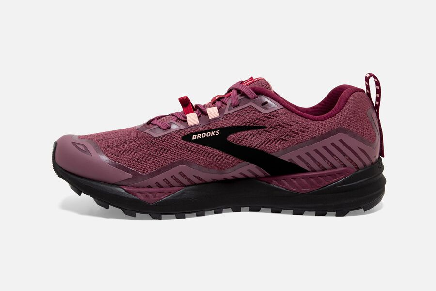 Brooks Cascadia 15 Trail Running Shoes Womens Burgundy 586097-XAT